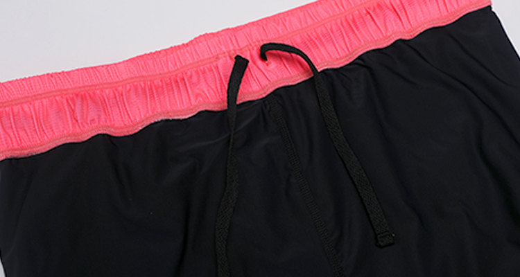 pink running shorts